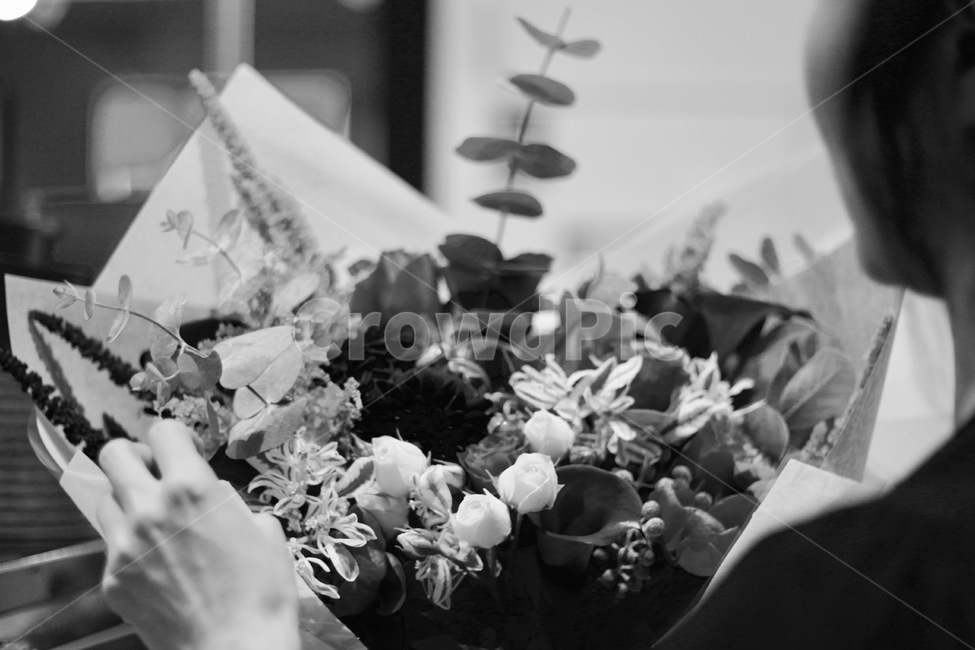 플로리스트,꽃다발,꽃집,꽃,화훼,꽃,flower,기념일,축하,anniversary,congratulation,celebrate,celebration,흑백,모노톤,monochrome,black and white