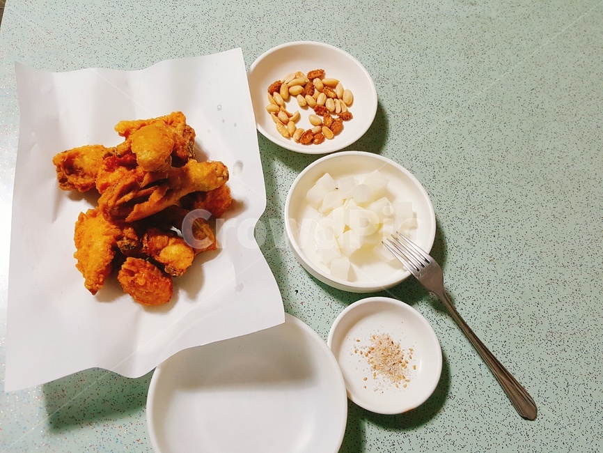 감성,치킨,옛날치킨,치킨무,요리,음식,닭