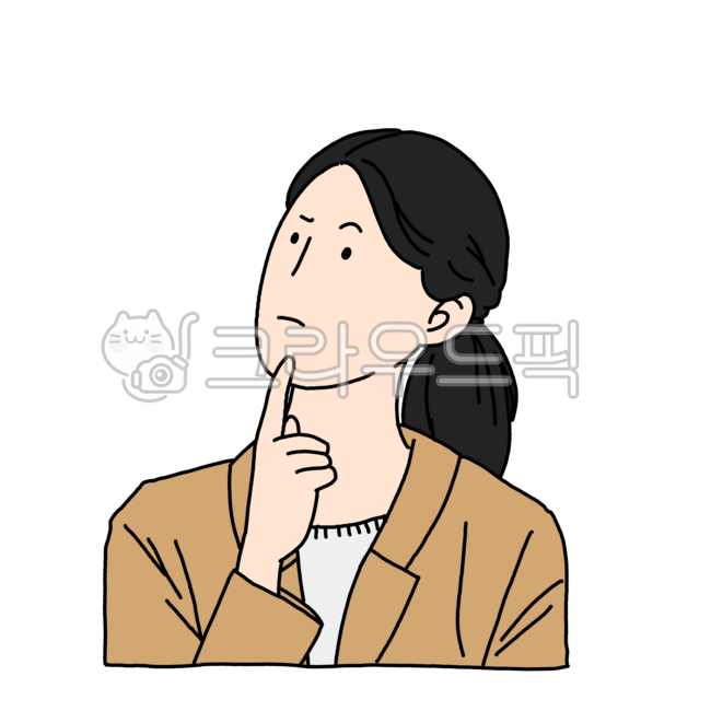 여자, 사람, 고민, 걱정, 생각, 사진,이미지,일러스트,캘리그라피 - eean작가