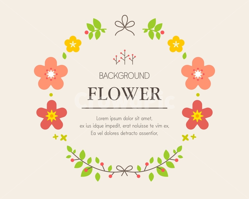 꽃,잎,열매,줄기,리본,봄,템플릿,배경,백그라운드,꽃,flower,그래픽,일러스트레이션,graphic,illustration