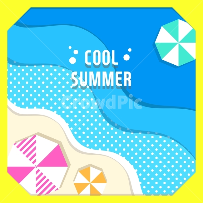 파라솔,해변,여름,수영,일러스트,배경,백그라운드,팝업,여름,계절,summer,season,그래픽,일러스트레이션,graphic,illustration