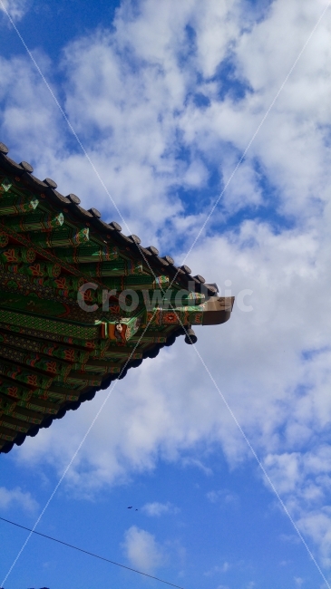 해인사,산사,사찰,처마,전통,가을,하늘,푸르름,한국전통,한국문화,korean traditional,korean culture,건축물,건물외관,exterior,building,structure,architecture,construction