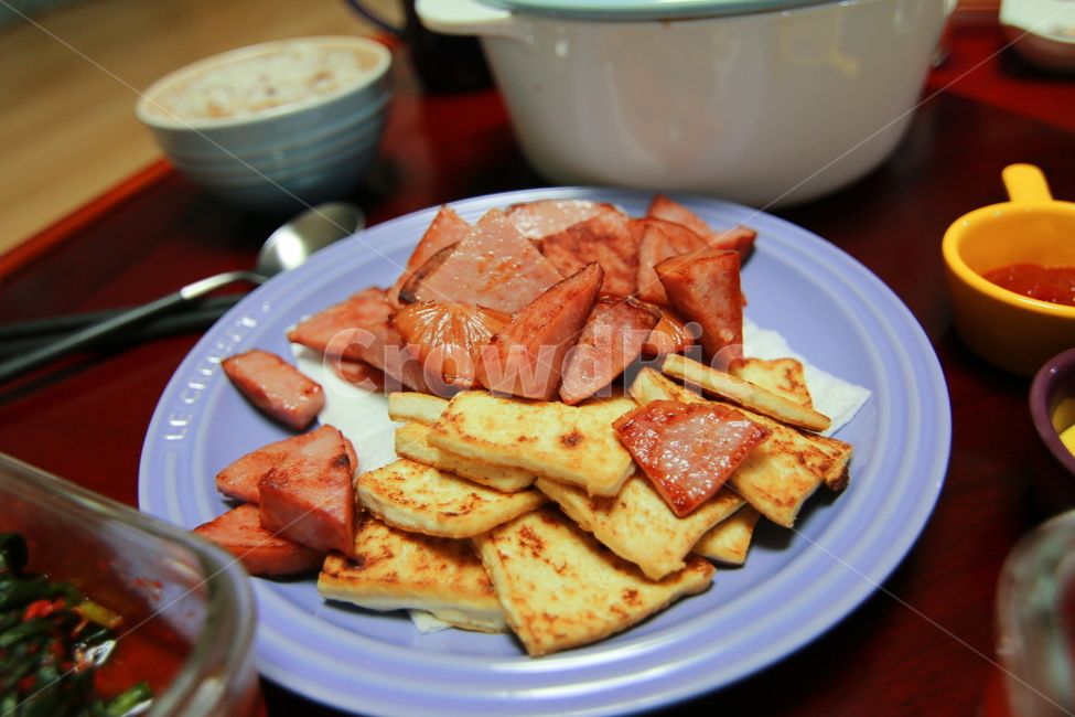 반찬,햄,저녁,아침,점심,소시지,두부,음식,식재료,요리,food,cook,meal,dishes,food reserves