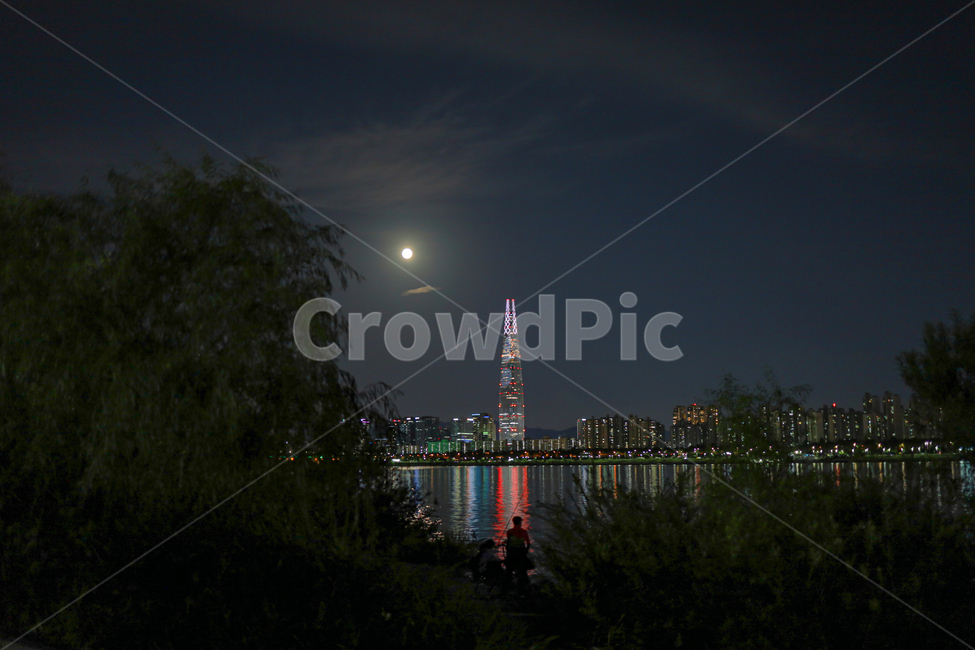 한강,야경,달,롯데타워,건물,밤,moon,보름달,나무,밤하늘,별,자연,우주,night,space,명절,소원,야경,밤,풍경,nightscape,night,landscape,도시,city,한국도시풍경,한국도시경관,korea cityscape