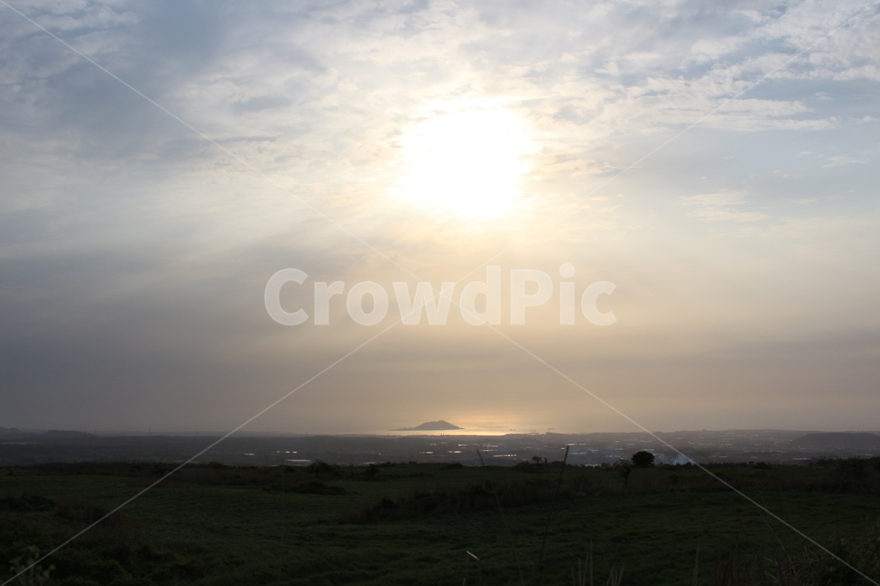 하늘,노을,sunset,평야,field,한라산,제주도,jeju,제주,자연,풍경,nature,landscape,한국자연풍경,한국자연경관,korea nature landscape,제주도,jeju,jeju island,light,빛,flare,플레어,outdoors,옥외