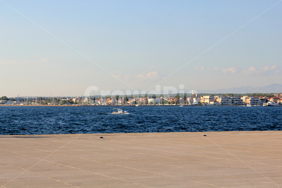 blue sea,Adriatic Beach,ocean,sight,europe,boat,foreign country,Croatia,Zadar