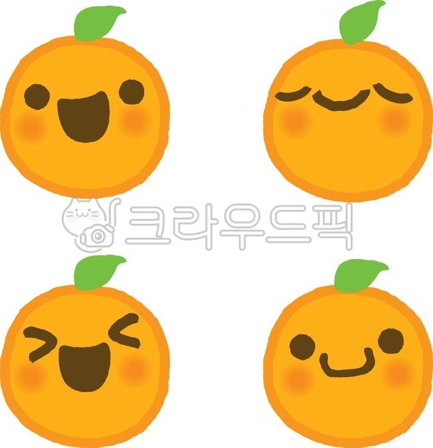 오렌지,오렌지캐릭터,캐릭터디자인,이모티콘,일러스트,귤,감귤,orange,다양한표정,제주도귤,한라봉,행복하다,웃음,푸드,음식