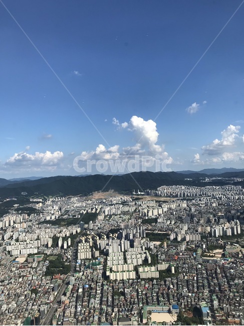 하늘,도시,옥상,구름,sky,clouds,city,skyview,mountines,korea