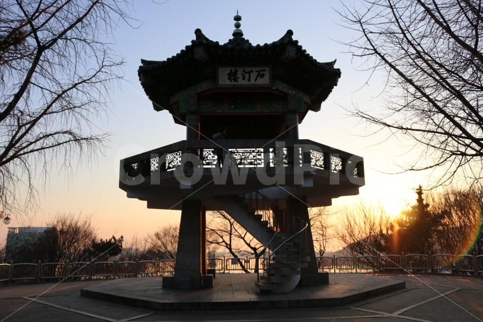 정자,해질녘,동인천,인천,야경,자유공원,햇빛,햇살,한국전통,한국문화,korean traditional,korean culture