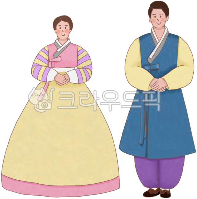 Holiday illustration,Hanbok drawing,traditional clothes,Chuseok illustration,married couple,Korean traditional clothing,holiday,Thanksgiving,Hanbok illustration,New Years Day Illustration,person,Han bok,new year illustration,Person wearing hanbok,traditio