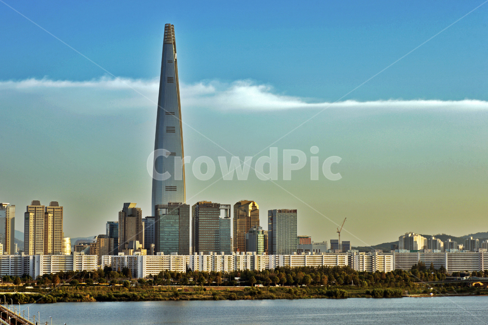 한강,롯데월드타워,잠실,한강다리,아파트,건물,마천루,도시,풍경,city,landscape,한국도시풍경,한국도시경관,korea cityscape