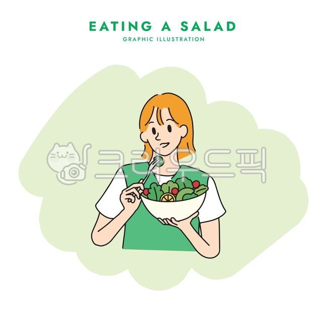 salad,health,vegetable,meal,healthy food,eat,illustration,diet,female,ilustraion