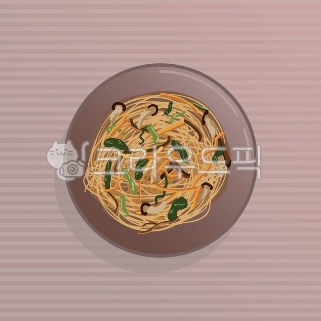 잡채, 당면, 추석, 설날, 명절, 사진,이미지,일러스트,캘리그라피 - Mia D작가