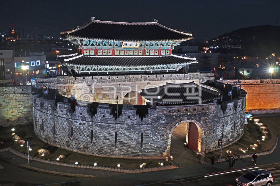 장안문,화성,수원화성,수원,야경,북문,정문,유네스코세계유산