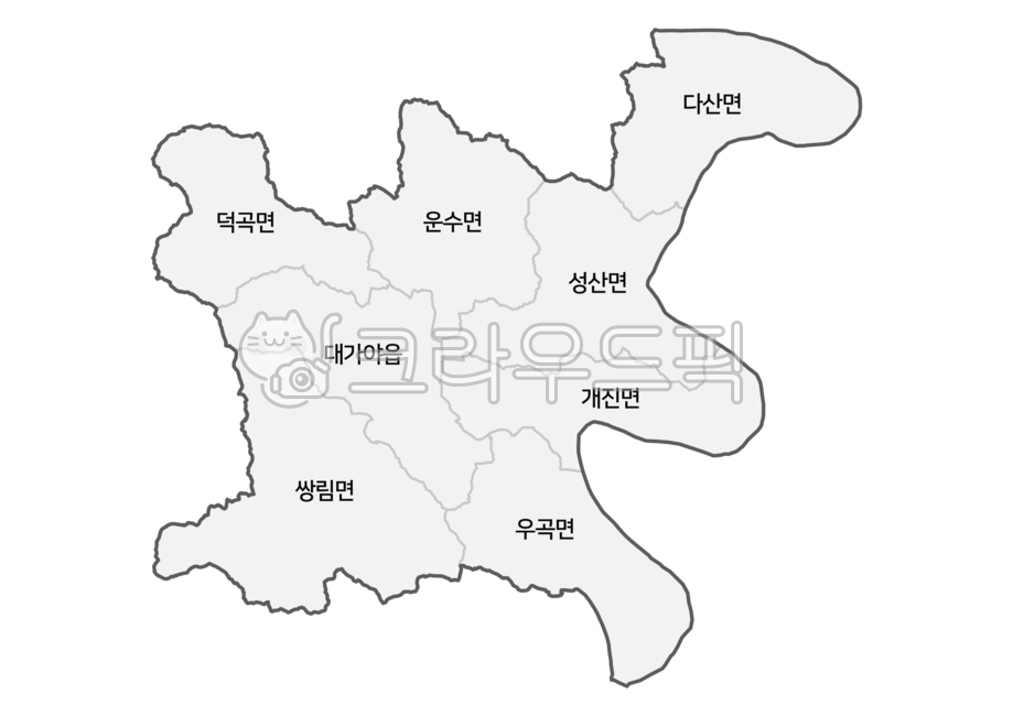 고령군행정지도,고령군지도,고령군,고령,고령행정구역
