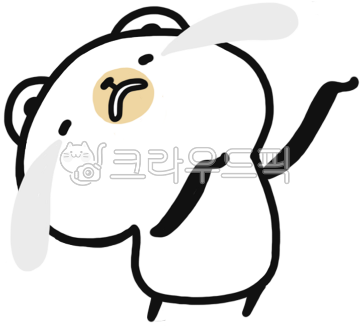 캐릭터,곰,동물,귀여운,하얀색,눈물,슬픔