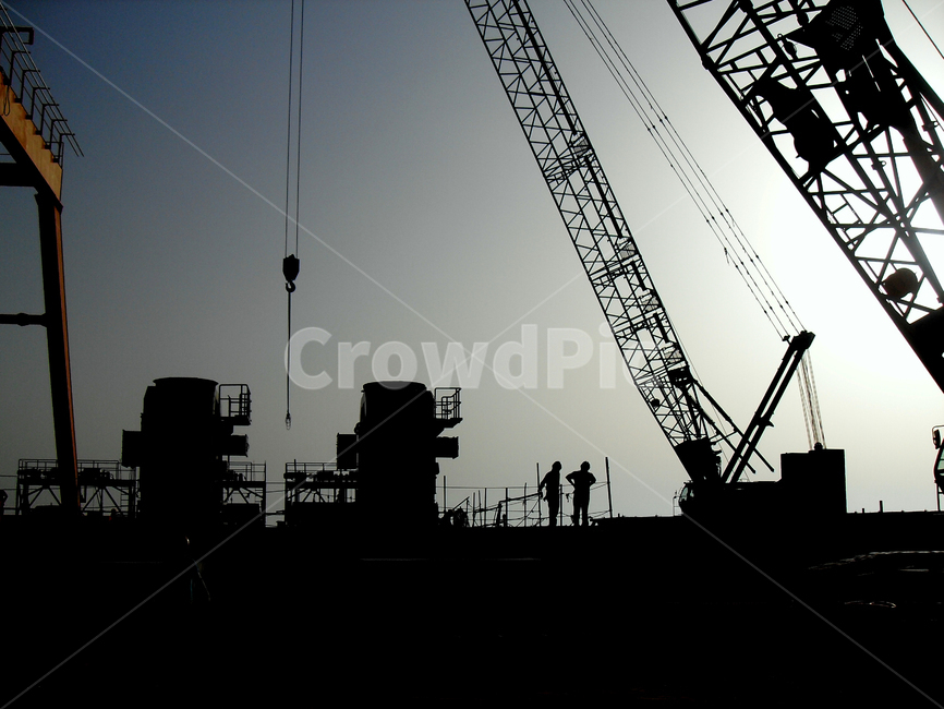 공사,현장,중장비,크레인,실루엣,작업자,실루엣,그림자,silhouette,shadow,산업,industry,industrial
