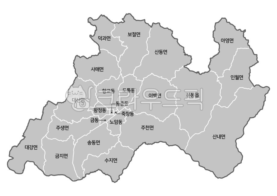 Namwon City,Namwon city administrative map,Namwon,Namwon City Administrative District,map,Namwon city map,map of korea