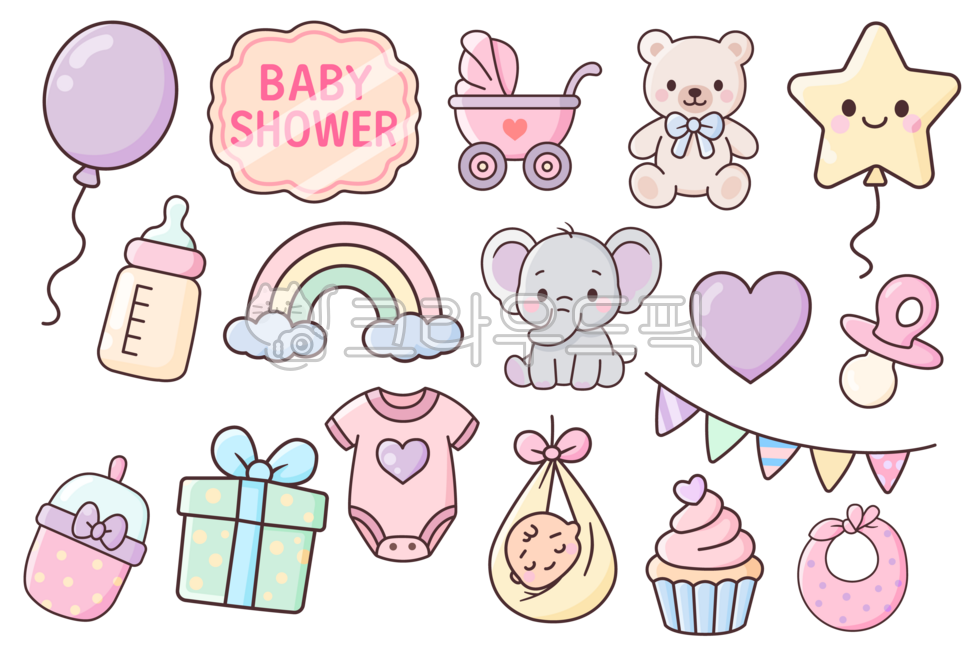 베이비샤워,babyshower,임신파티,출산파티,아기,아기용품,baby,babyelements,newborn,신생아,신생아파티,신생아용품,출산축하,임신축하,파스텔일러스트