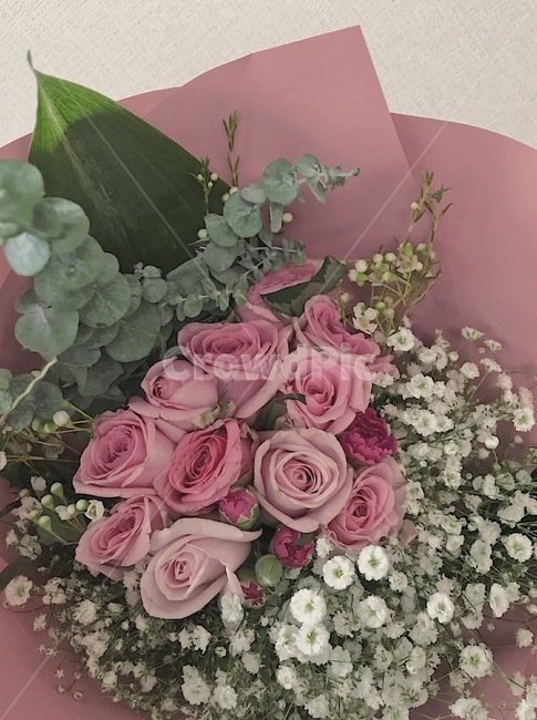 장미,꽃,안개꽃,꽃다발,식물,선물,로맨틱,장미꽃다발,분홍,핑크,꽃,flower,기념일,축하,anniversary,congratulation,celebrate,celebration