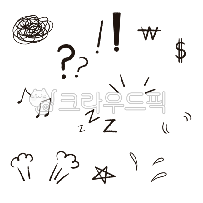 Collection of effects,Exclamation mark,effect,sign,question mark,Angry sign,movement