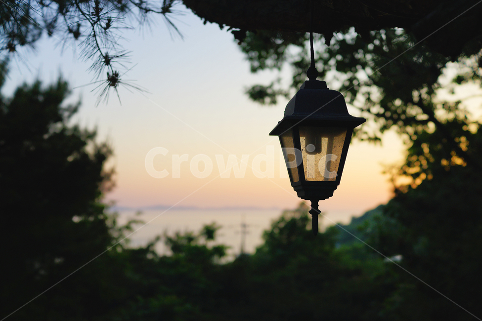 감성사진,노을,해질녁,전등,램프,lamp,바다,sea