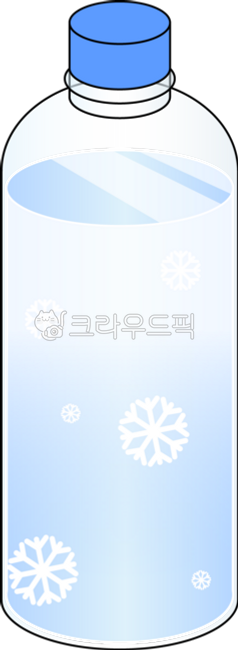 물병,얼음물,생수병,차가운물,여름음료,수분보충,휴대용물병,여름일러스트,시원한음료,물일러스트,건강음료,심플디자인,투명병,파란뚜껑,수분충전,청량감,시원한색감,간단한일러스트,열대야필수템