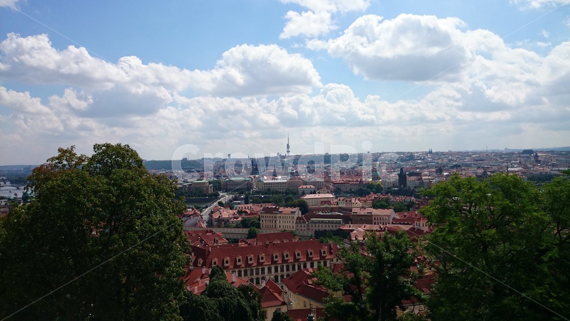 sky,Prague Castle,prague,building,Prague,cloud,Czech Republic,praguecastle,red roof,czech