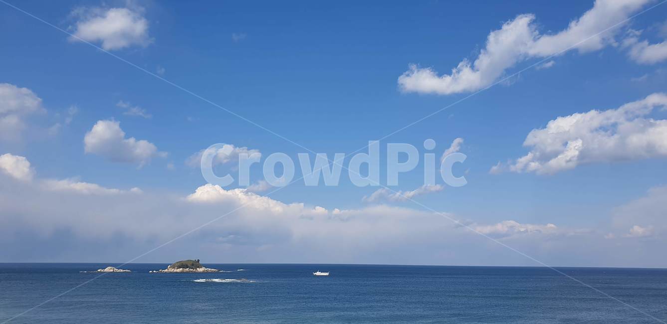 바다,하늘,파란,시원한,sea,sky
