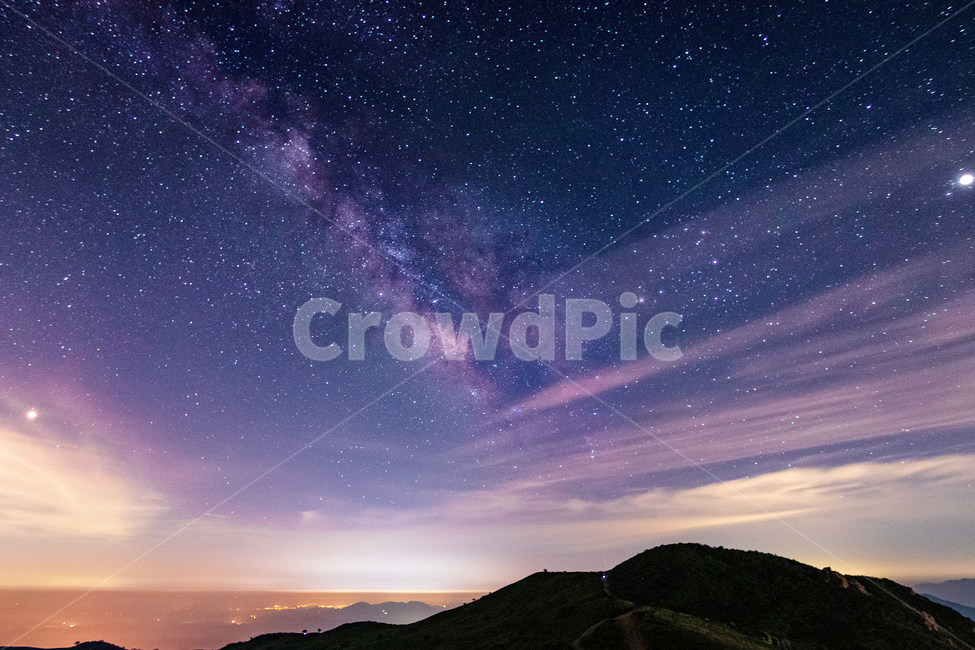 야경,별,밤하늘,해질녘,보라빛하늘,황매산,황매산아경,산,등산,lastnight,star,sky,nightsky