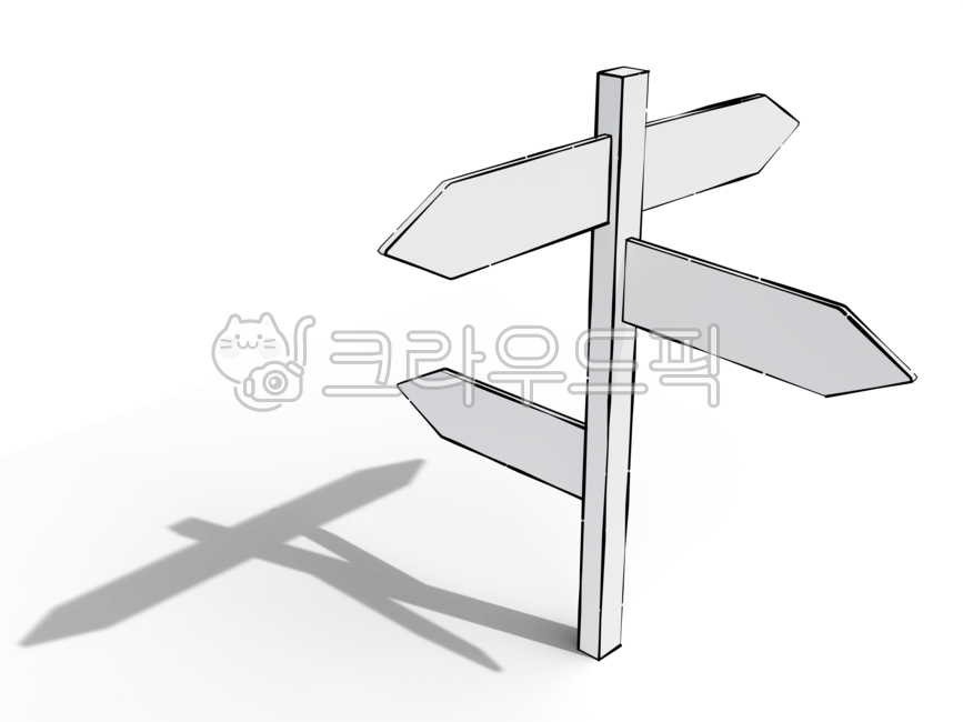 표지판,갈림길,이정표,목업,템플릿,도로,방향,화살표,표지,길,가이드,도움,말뚝,3d,세개