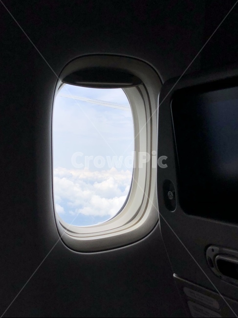 창문,window,구름,비행기에서,기내