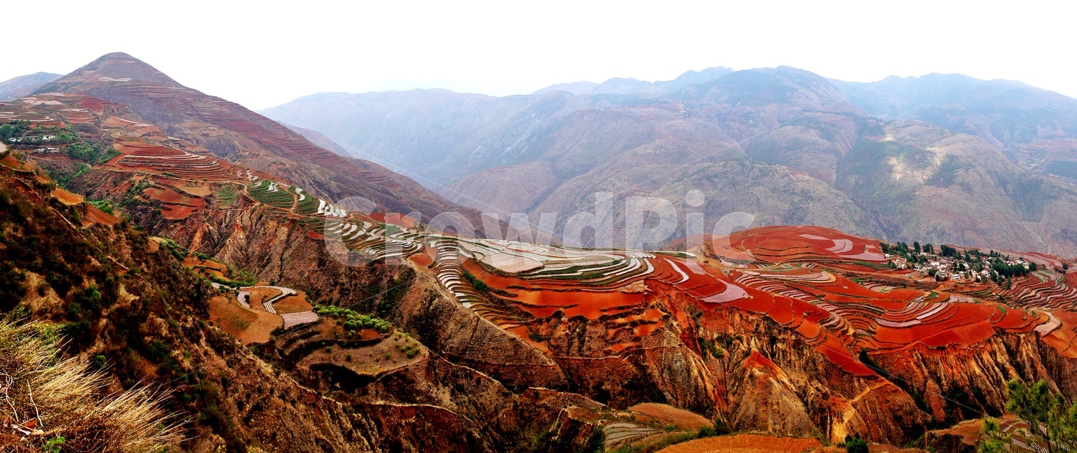 mountain,산,nature,자연,outdoors,옥외,landscape,경치,plateau,고원,scenery,풍경,hill,언덕,field,들,중국,운남성,홍토지,운남홍토지,비경,패턴