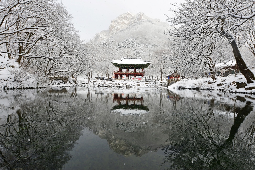 장성,백양사,백양사설경,백양사반영,반영,설경,백학봉,백학봉설경,연못,쌍계루,나무,자연,경치,경관,풍경,겨울,계절,winter,season,자연,풍경,nature,landscape,한국자연풍경,한국자연경관,korea nature landscape,한국전통,한국문화,korean traditional,korean culture