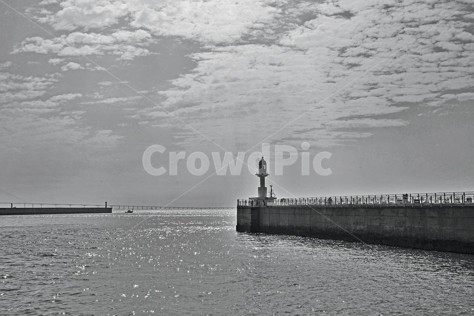 월미도,인천,등대길,월미도등대길,등대,흑백,바다,등대,lighthouse