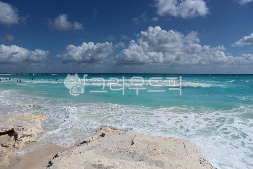 바다,칸쿤,멕시코,에메랄드,에메랄드빛,자연,대양,물,파도,하늘,sea