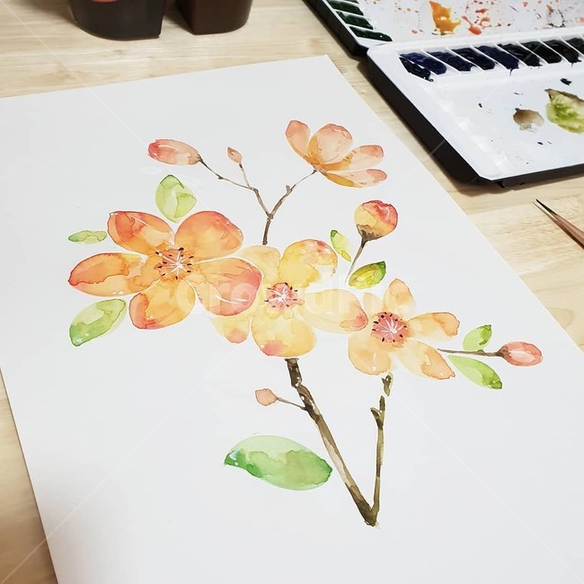 tabletop,테이블탑,furniture,가구,그림,꽃,플라워,수채화,예술,art
