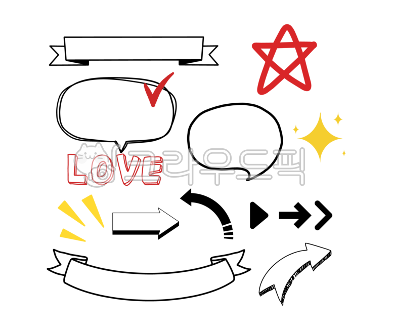 아이콘,필기,노트필기,굳노트,확인,빨간펜,체크,포인트,중요한,화살표,밑줄,선,드로잉,상징,symbol,리본,별,별표