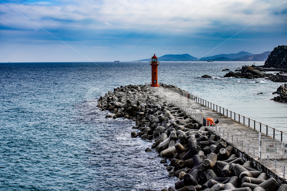 강릉,심곡항,항구,동해,바다,방파제,선착장,등대,빨간등대,sea,port,등대,lighthouse