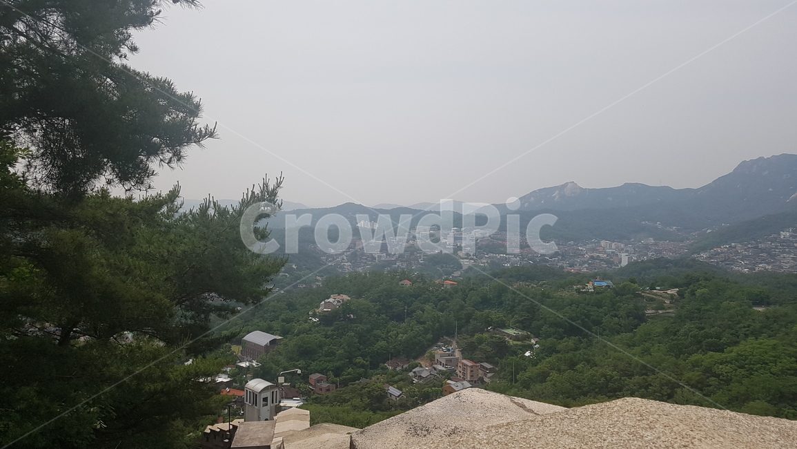 북악산,전경,풍경,하늘,산,서울,서울전경,도시