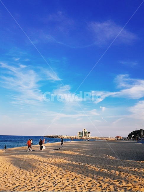 강릉,하늘,바다,모래,구름,그림자,파랑,sky,sea,sand,cloud,shadow