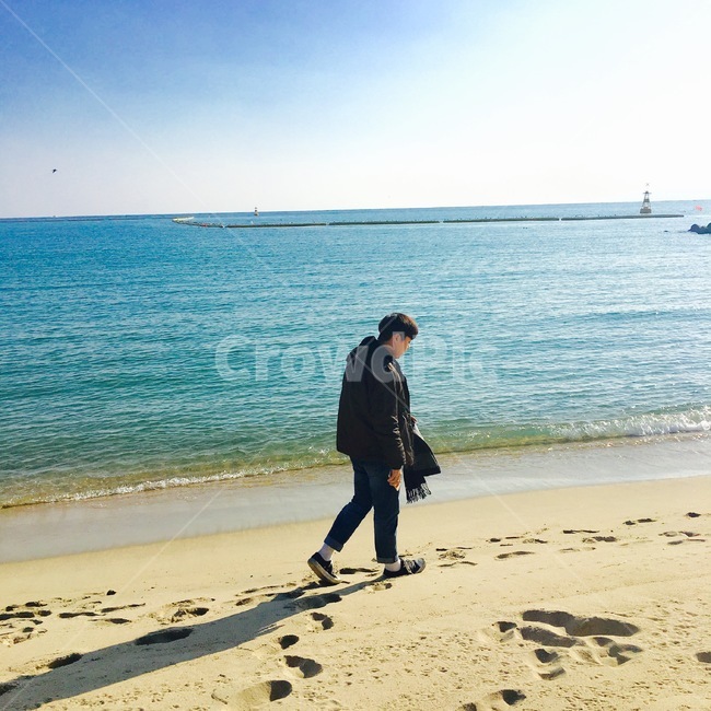 바다,모래,겨울바다,포항,여행,혼자