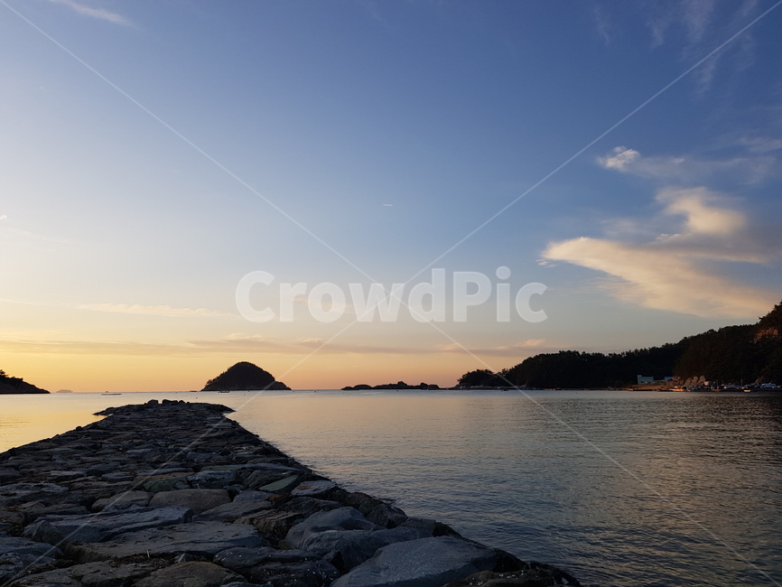 새벽,가을바다,가을하늘,방파제,해돋이,아침,자연,자연,풍경,nature,landscape