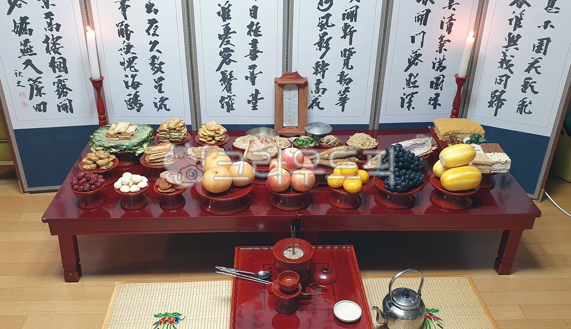 meal,ancestral rite table,furniture,food,table,tableofmemorialceremony