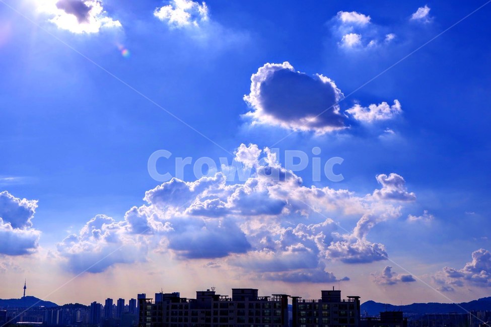 하늘,파랑,도시,서울,여름,nature,자연,weather,날씨,outdoors,옥외,sky,azure sky,푸른 하늘,cloud,구름,cumulus,적운