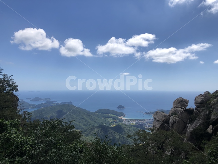 nature,자연,weather,산정산,산,바다,구름,하늘,sky,바위,날씨,산맥