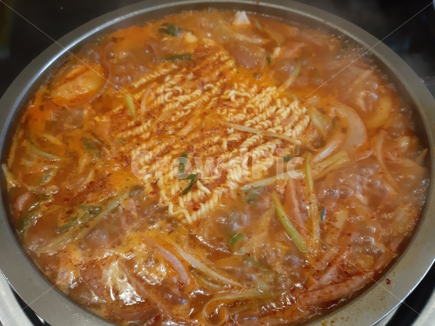 라면사리,부대찌개,요리,면요리,부대전골