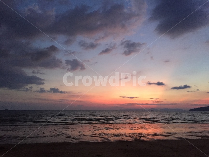 nature,자연,outdoors,옥외,dusk,황혼,dawn,새벽,redsky,붉은하늘,sunset,일몰,sky,하늘,태국,thailand,krabi,끄라비,크라비,자연,풍경,nature,landscape,해변,바다,beach,sea