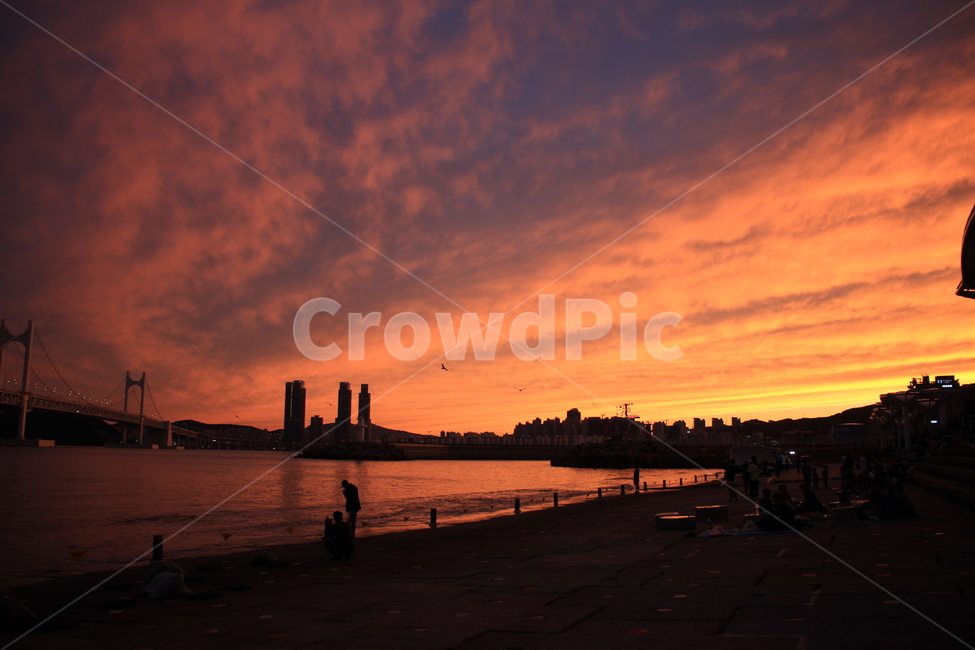 노을,twilight,sundown,하늘,감성,풍경,sky,수변공원,보라빛,purple,sea