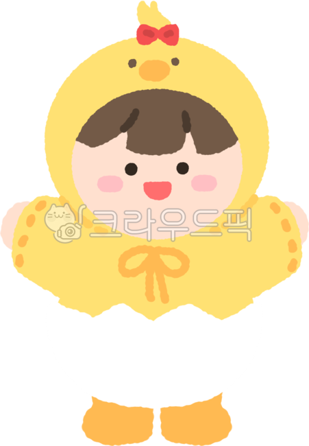 병아리,잠옷,코스튬,동물,유치원,어린이집,여자,아이,어린이,사람,인물,일러스트,캐릭터